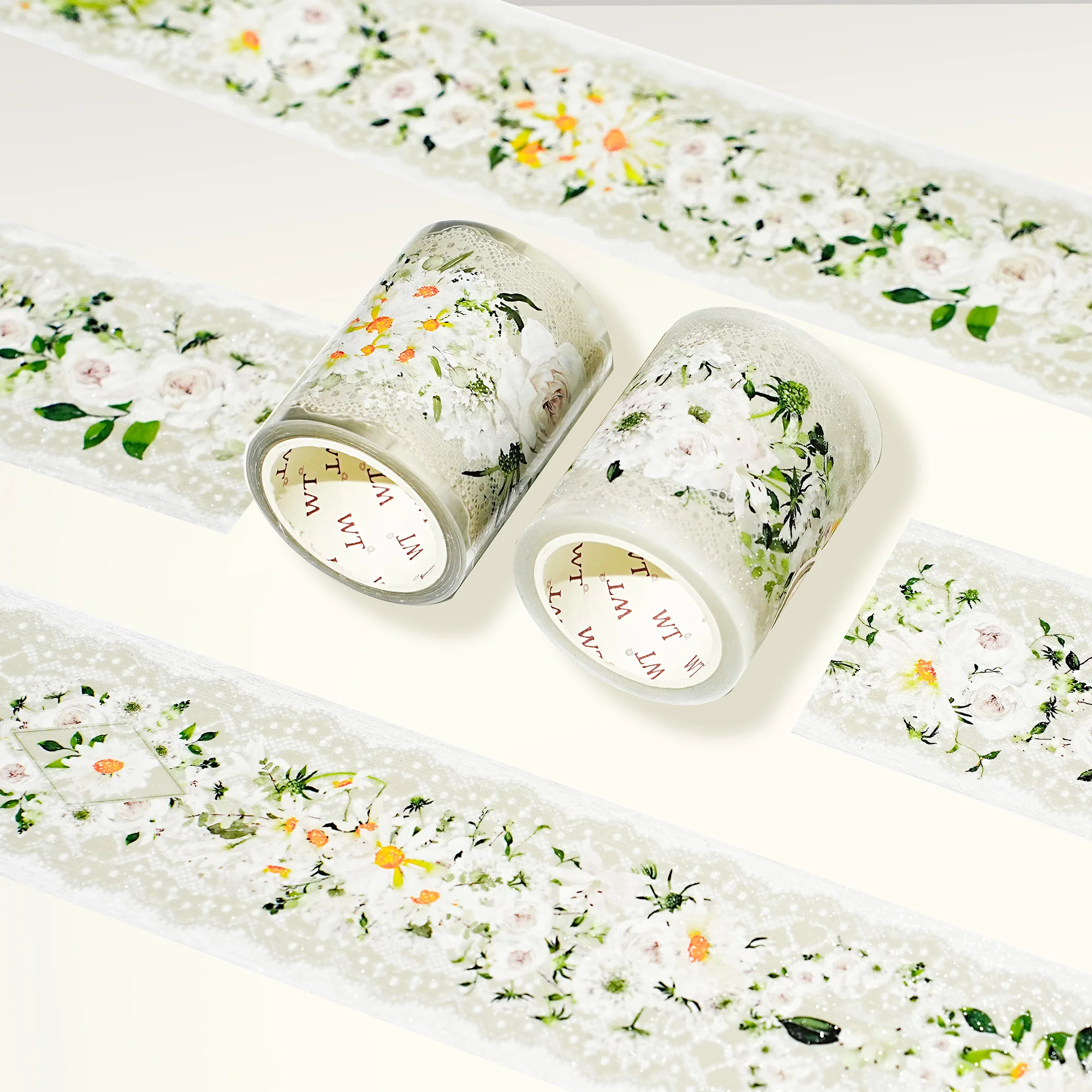 Pre-cut Petals en Blanc Wide PET Tape (Sparkling) - Image 4