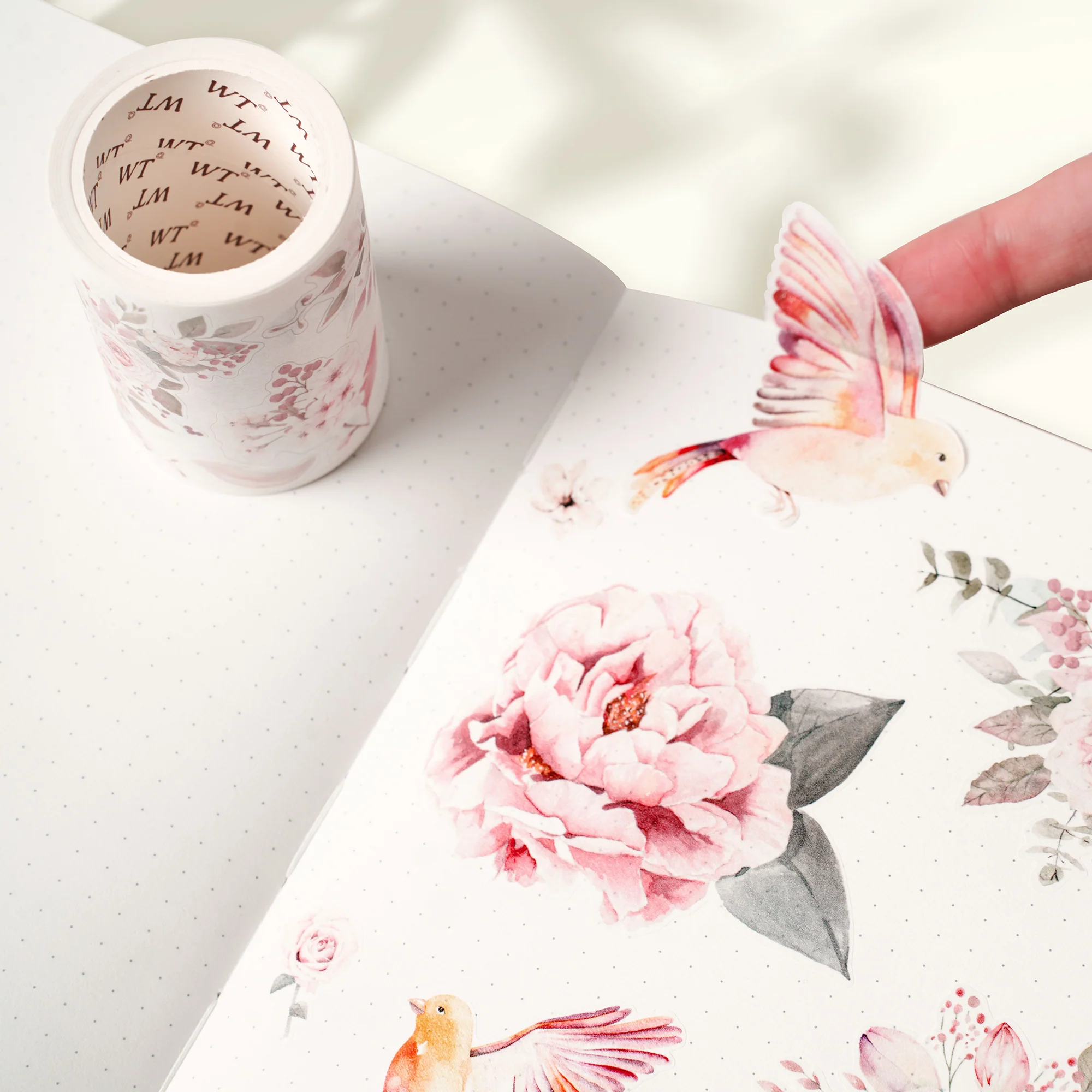 Pre-cut Pink Velvet Wide Washi/PET Tape - Image 4
