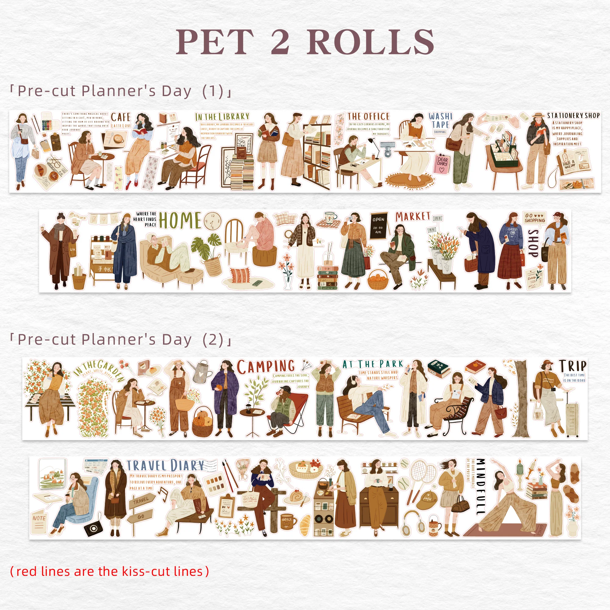 Pre-cut Planner's Day Washi/PET Tape Set - Image 17
