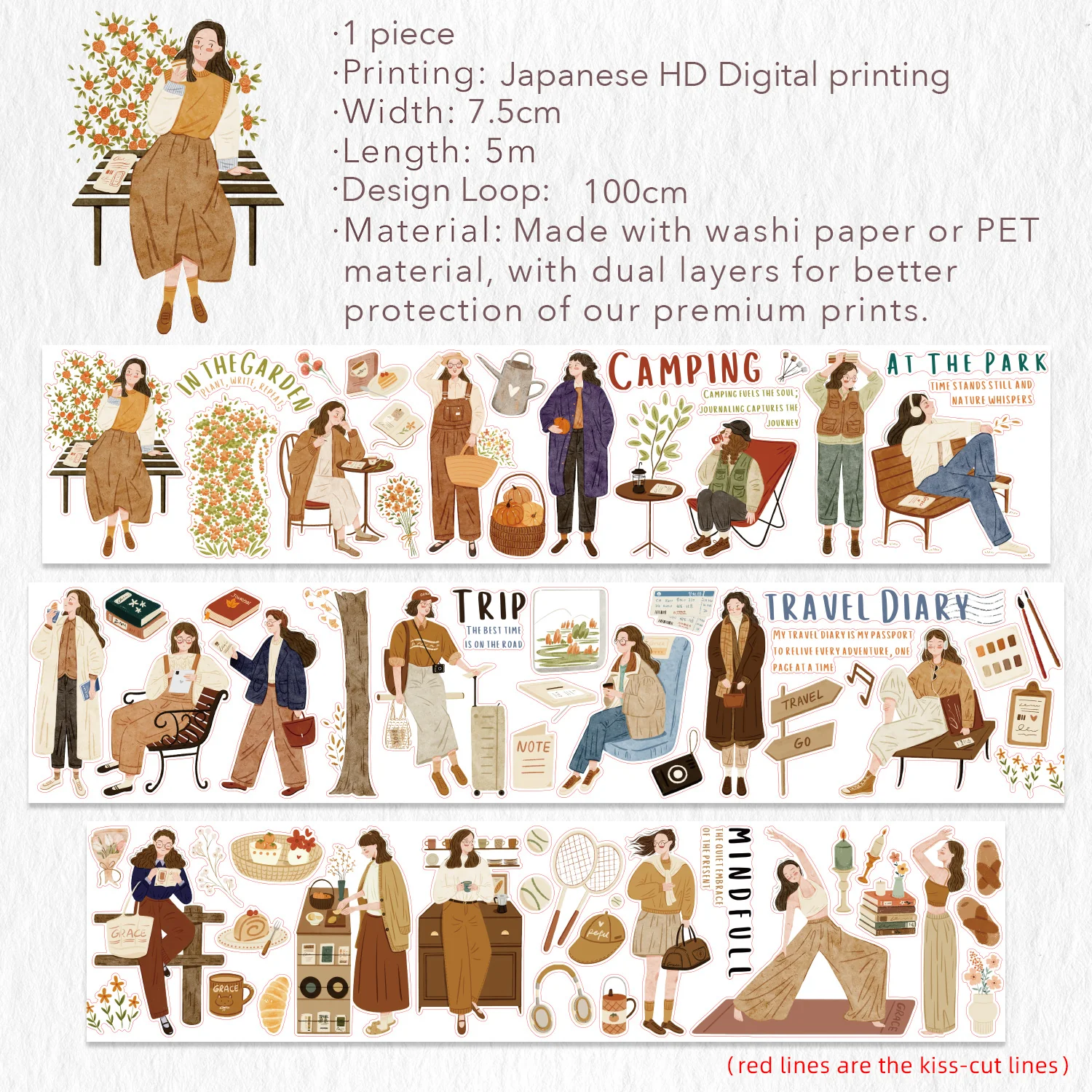Pre-cut Planner's Day Washi/PET Tape Set - Image 18