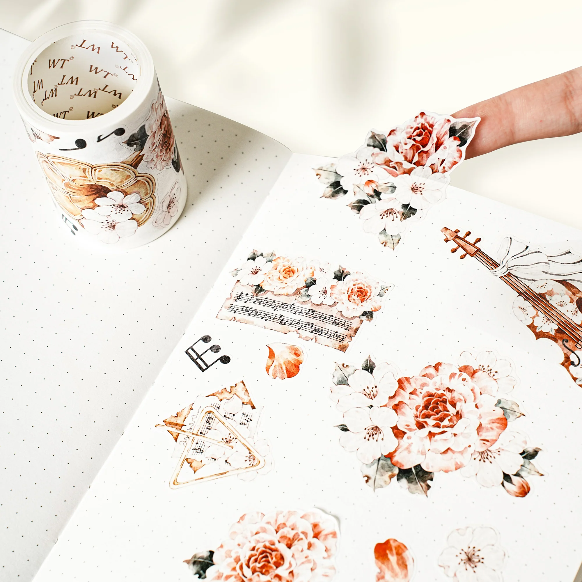 Pre-cut Rose Sonata Wide Washi/PET Tape - Image 3
