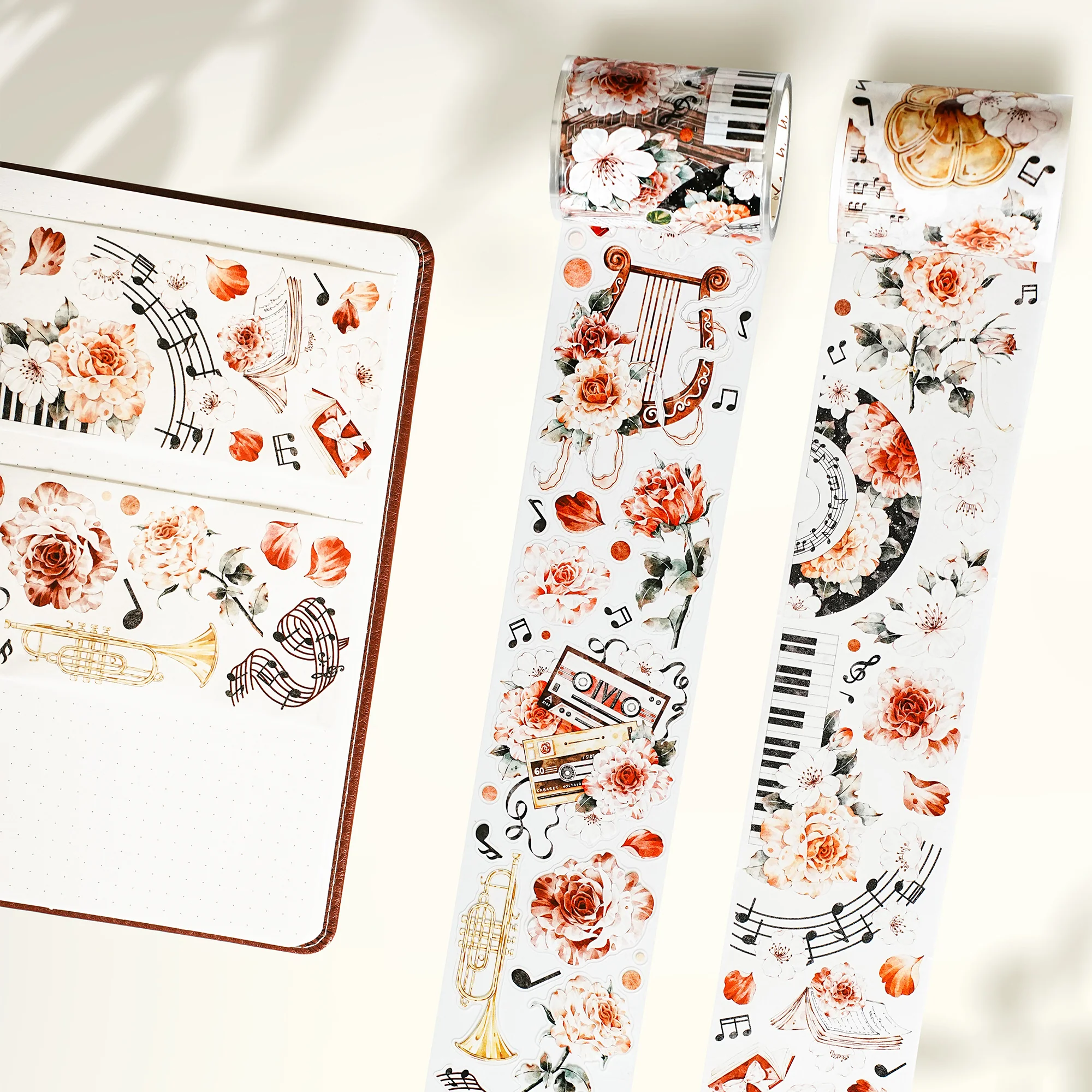 Pre-cut Rose Sonata Wide Washi/PET Tape - Image 4