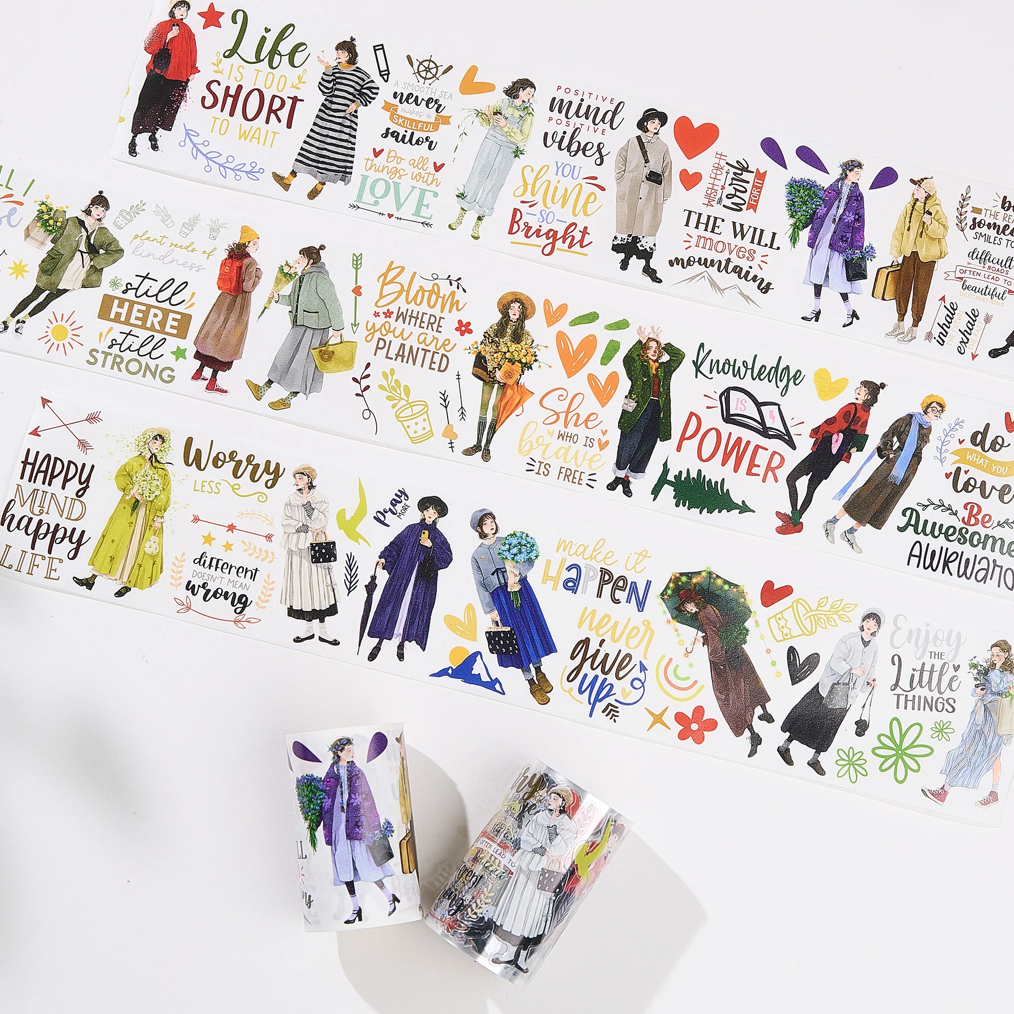 Pre-cut Silent Silhouette Wide Washi/PET Tape