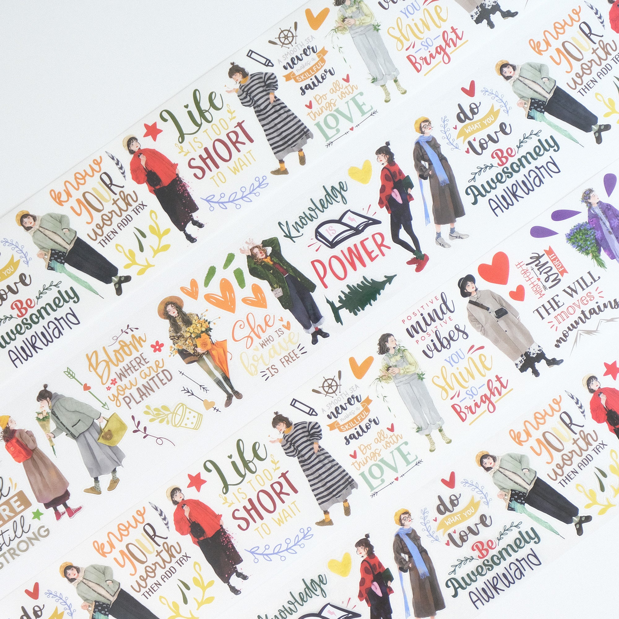 Pre-cut Silent Silhouette Wide Washi/PET Tape - Image 6