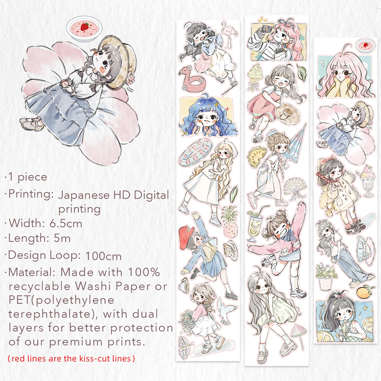 Pre-cut Studio Sprout Wide Washi/PET Tape - Image 9