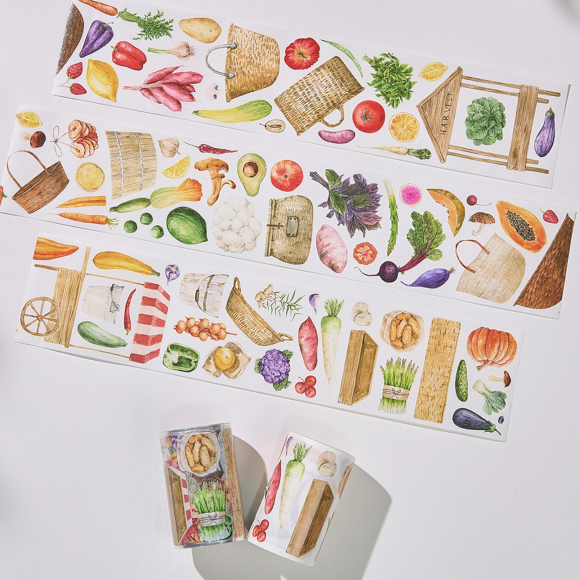 Pre-cut Summer Bazaar Wide Washi/PET Tape