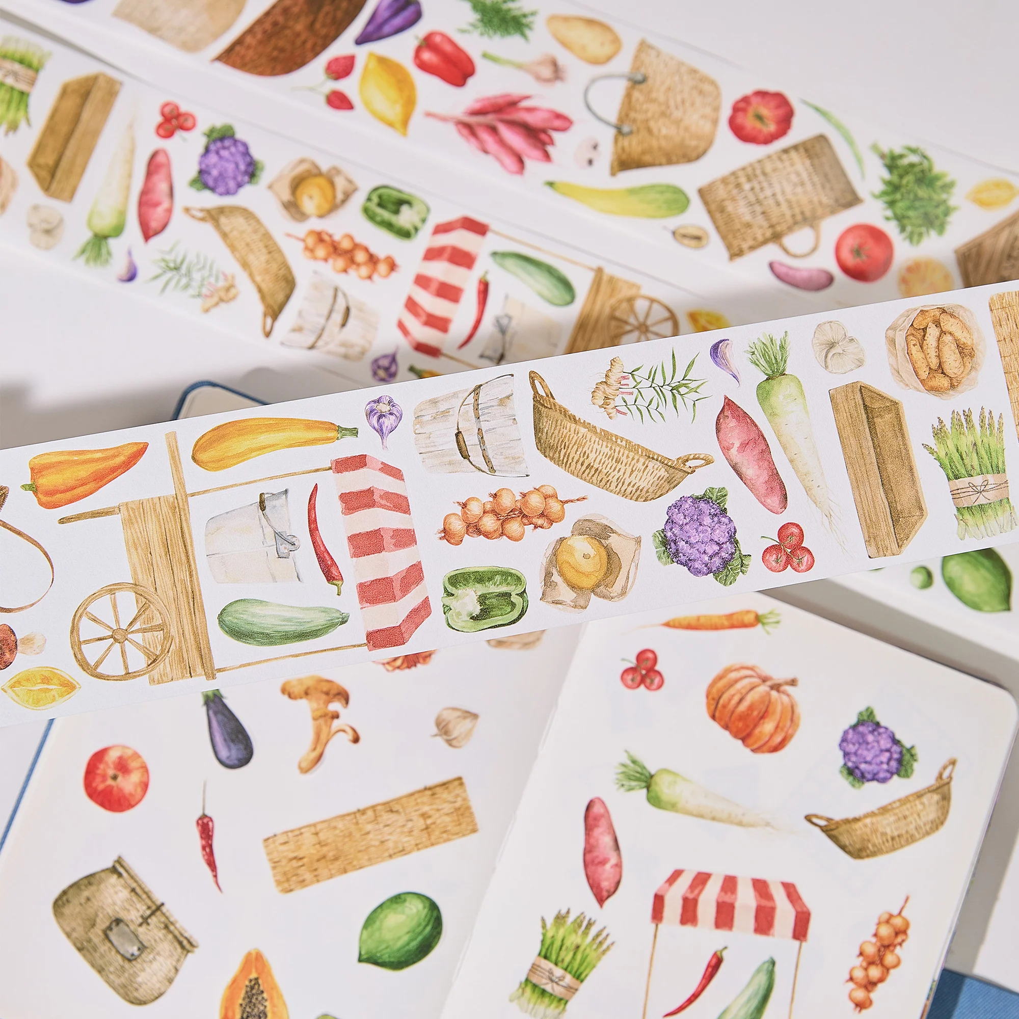 Pre-cut Summer Bazaar Wide Washi/PET Tape - Image 2