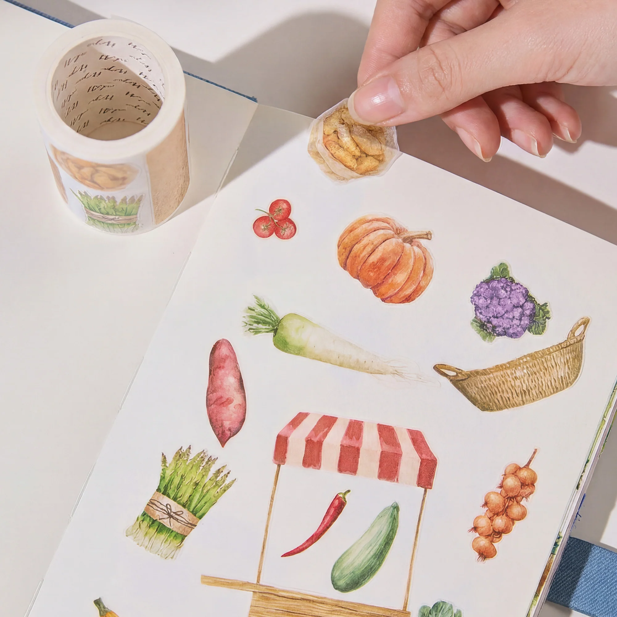 Pre-cut Summer Bazaar Wide Washi/PET Tape - Image 3