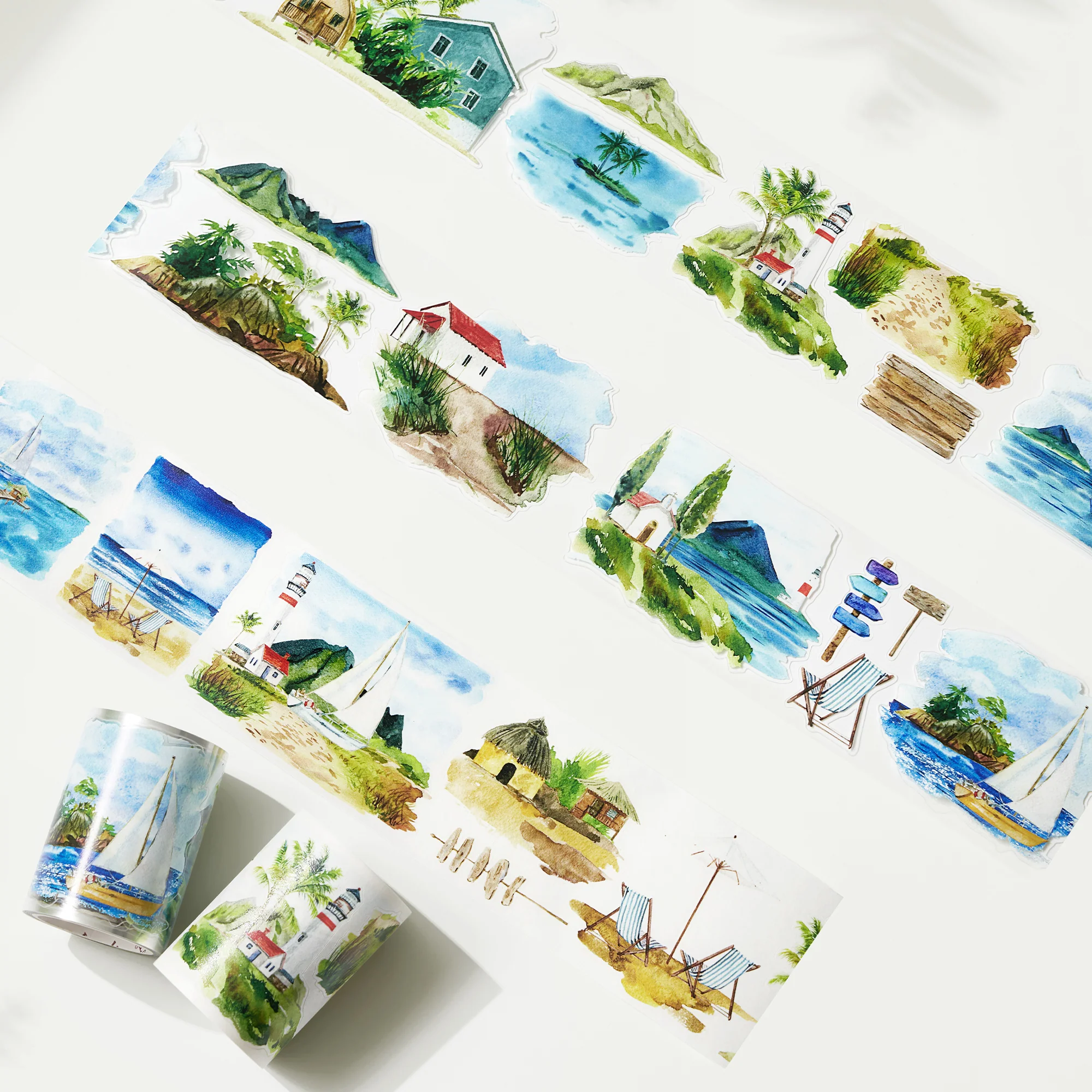 Pre-cut Summer Bliss Wide Washi/PET Tape