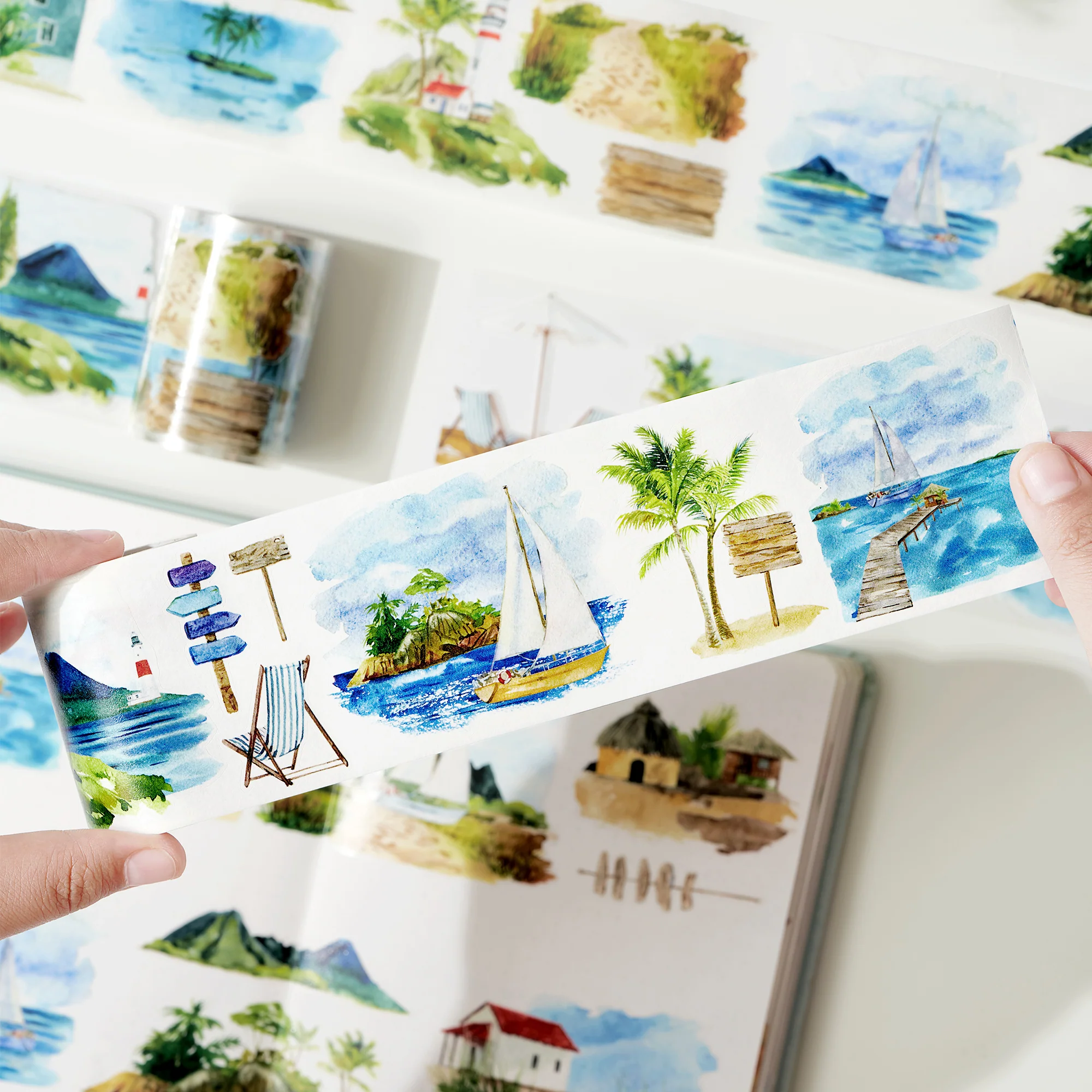 Pre-cut Summer Bliss Wide Washi/PET Tape - Image 7