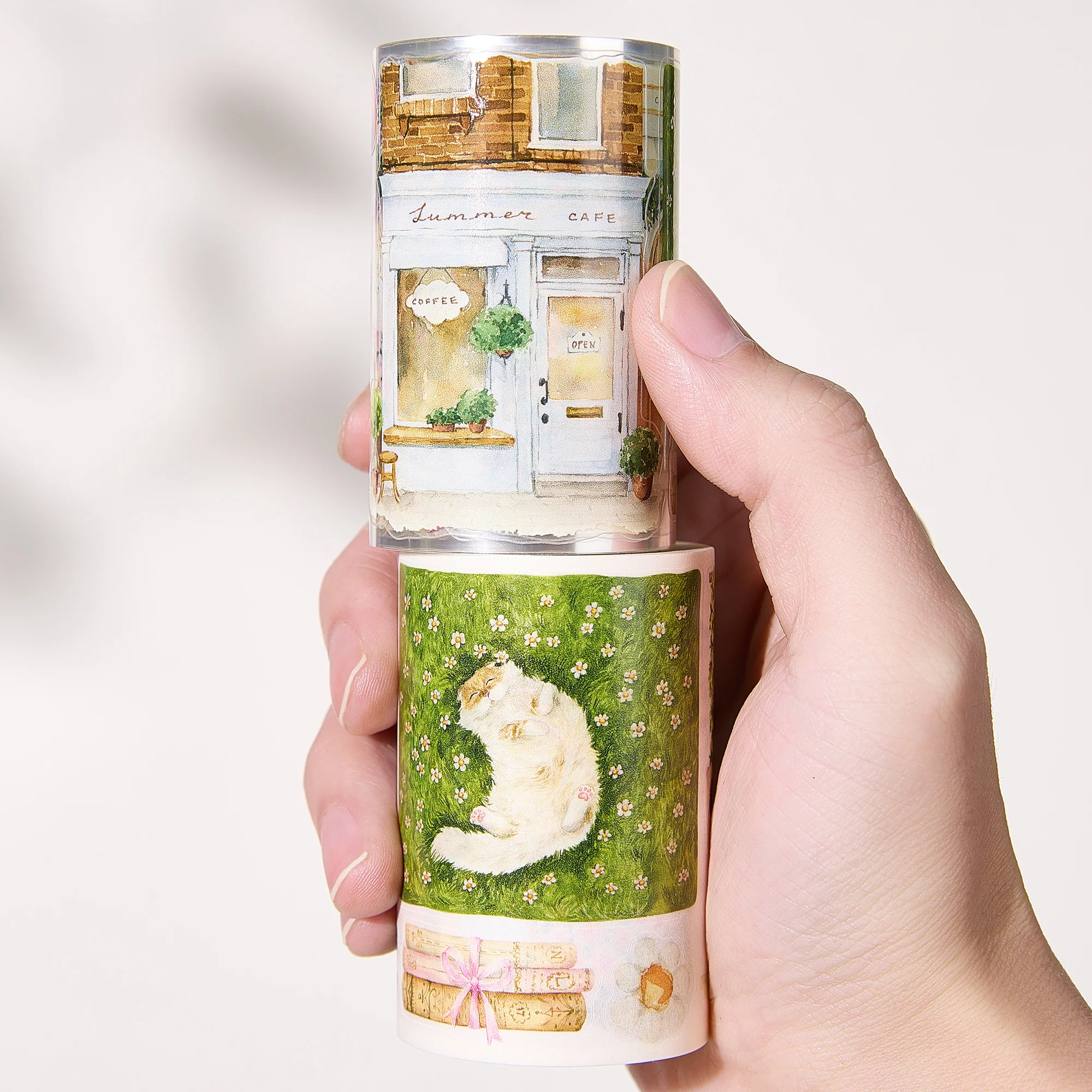 Pre-cut Summer Café Wide Washi/PET Tape - Image 4