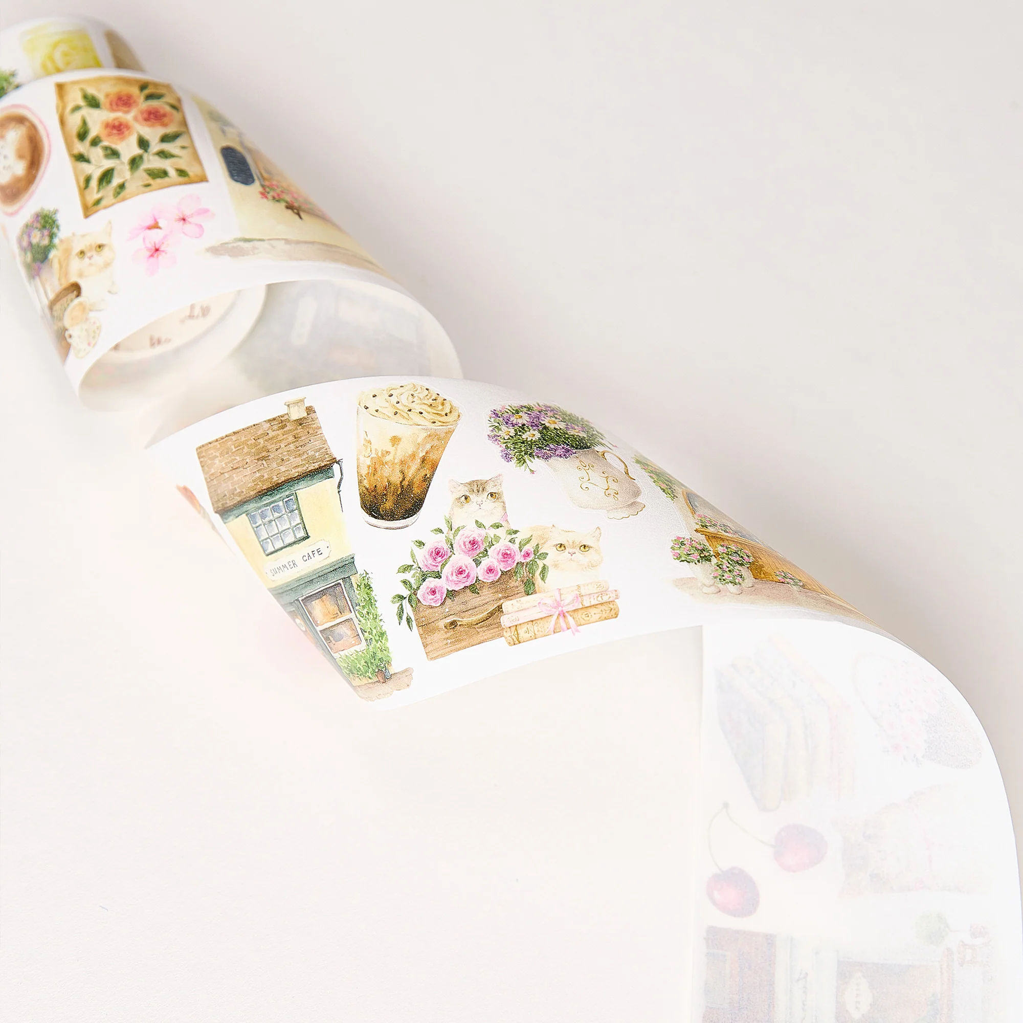Pre-cut Summer Café Wide Washi/PET Tape - Image 5