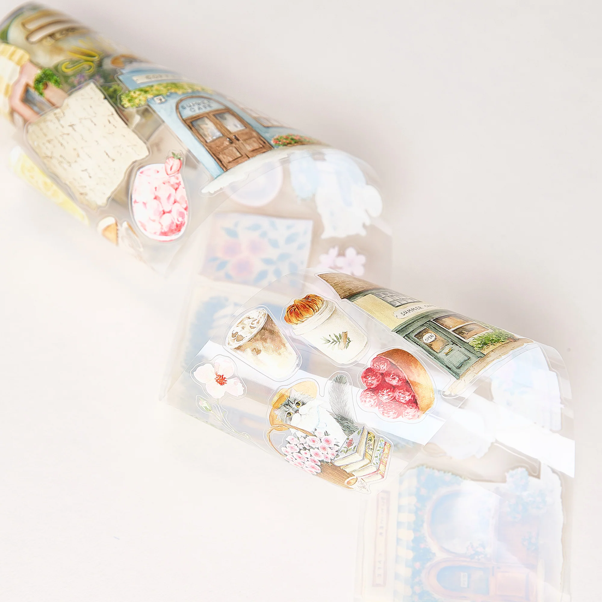 Pre-cut Summer Café Wide Washi/PET Tape - Image 6