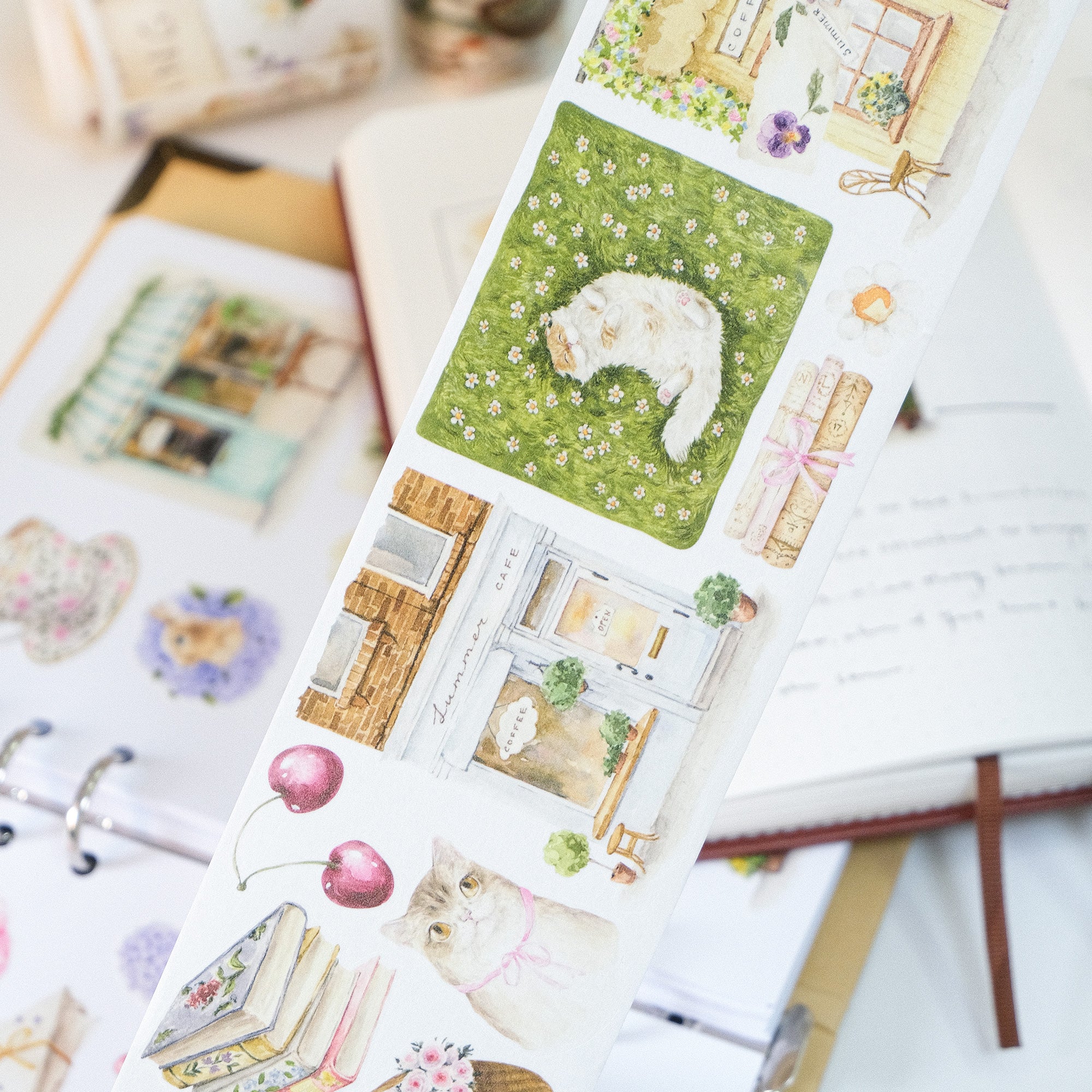Pre-cut Summer Café Wide Washi/PET Tape - Image 9