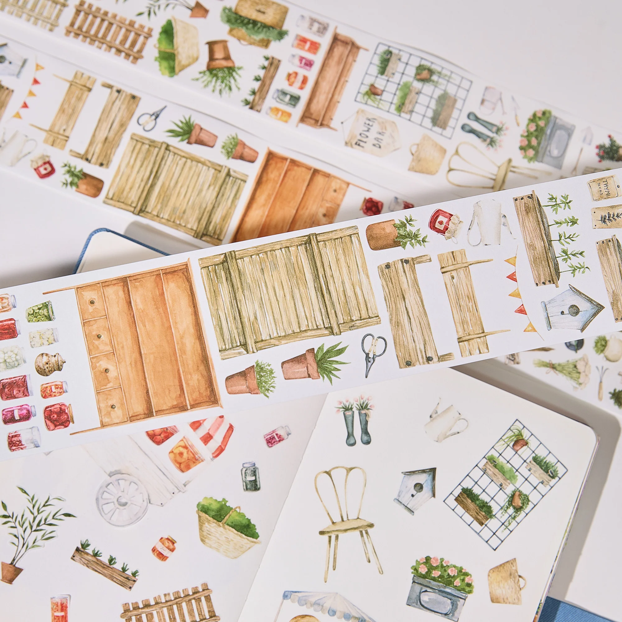 Pre-cut Summer Market Wide Washi/PET Tape - Image 2
