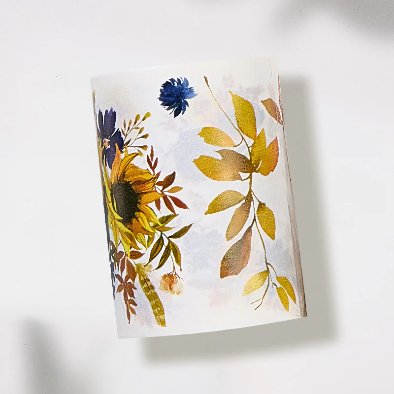 Pre-cut Sunflower & Navy Wide Washi/PET Tape - Image 4