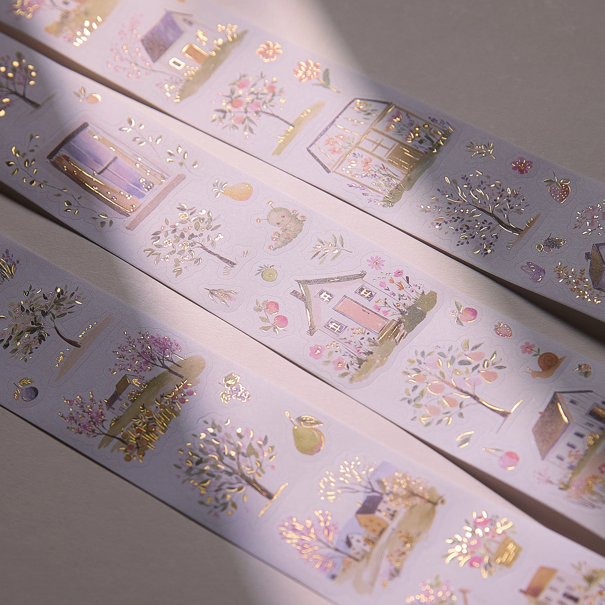 Pre-cut Sunlit Orchard Script Tape Set (GILDED)