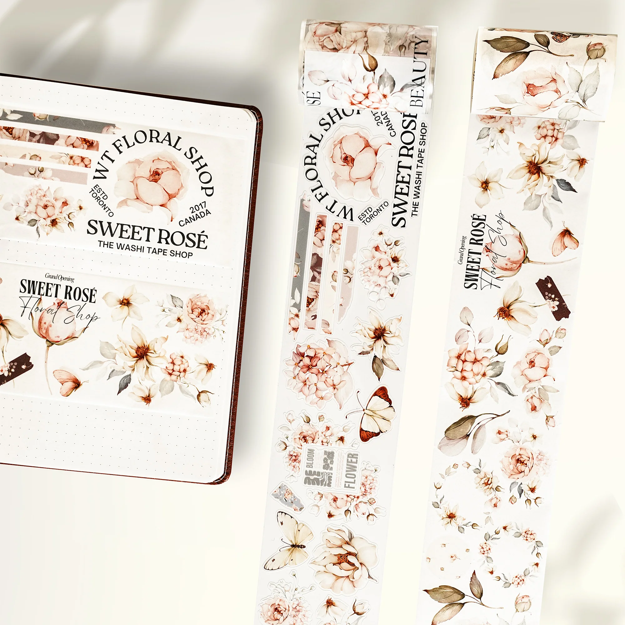 Pre-cut Sweet Rosé Wide Washi/PET Tape - Image 4
