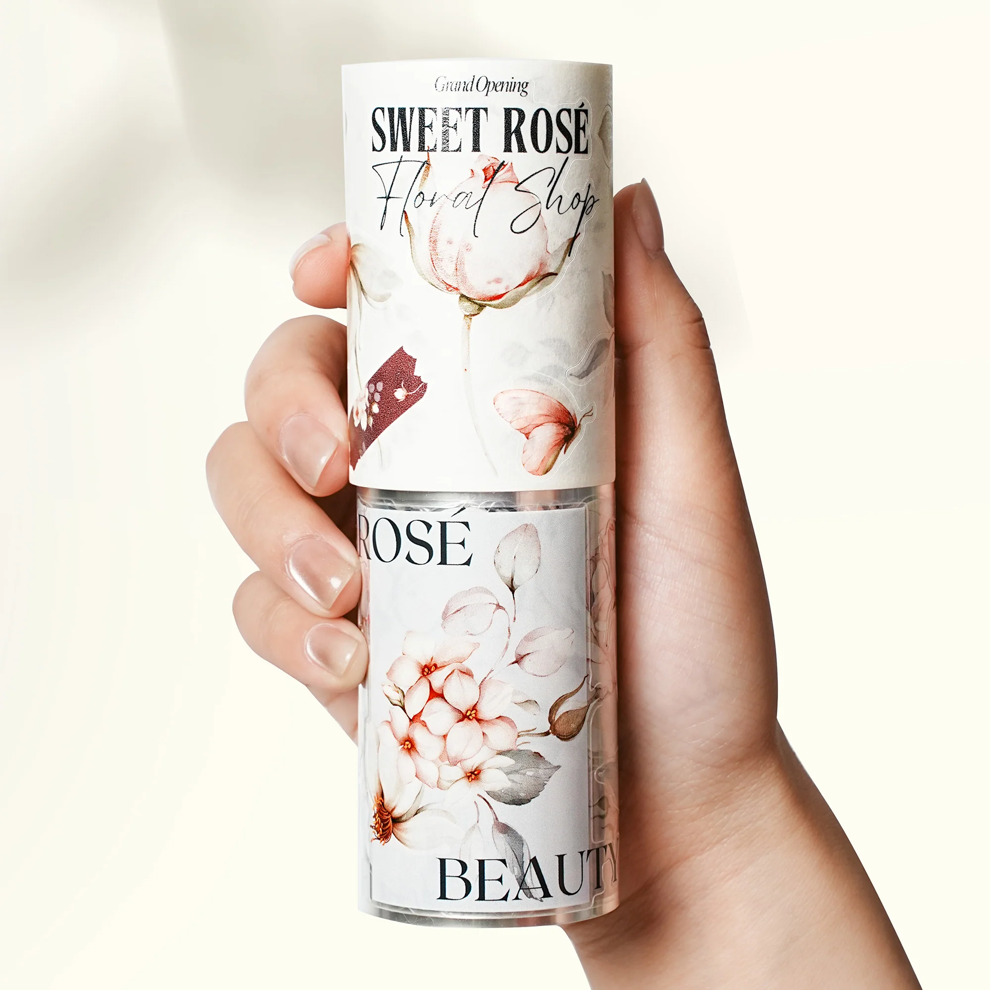 Pre-cut Sweet Rosé Wide Washi/PET Tape - Image 6