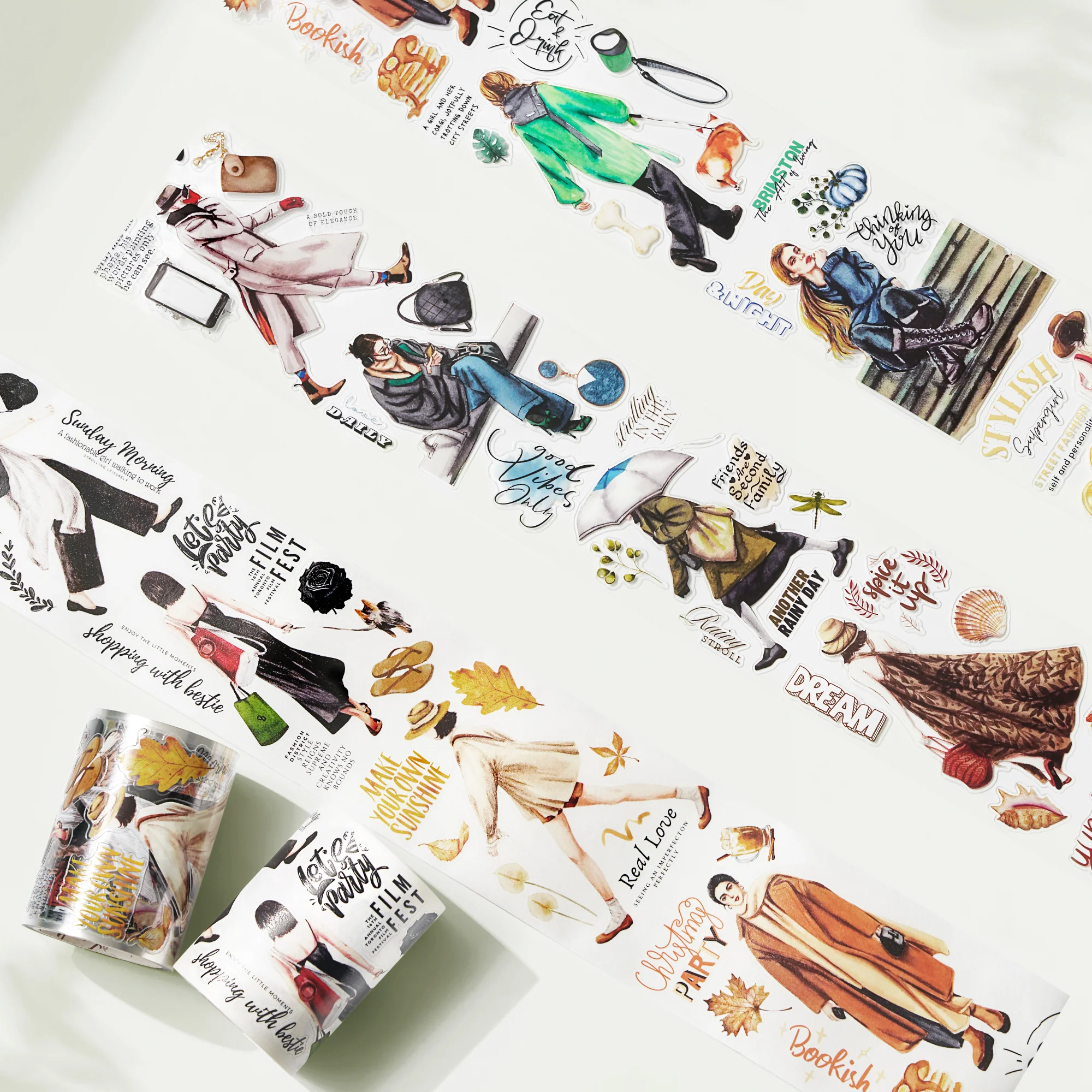 Pre-cut Urban Wanderers Wide Washi Tape