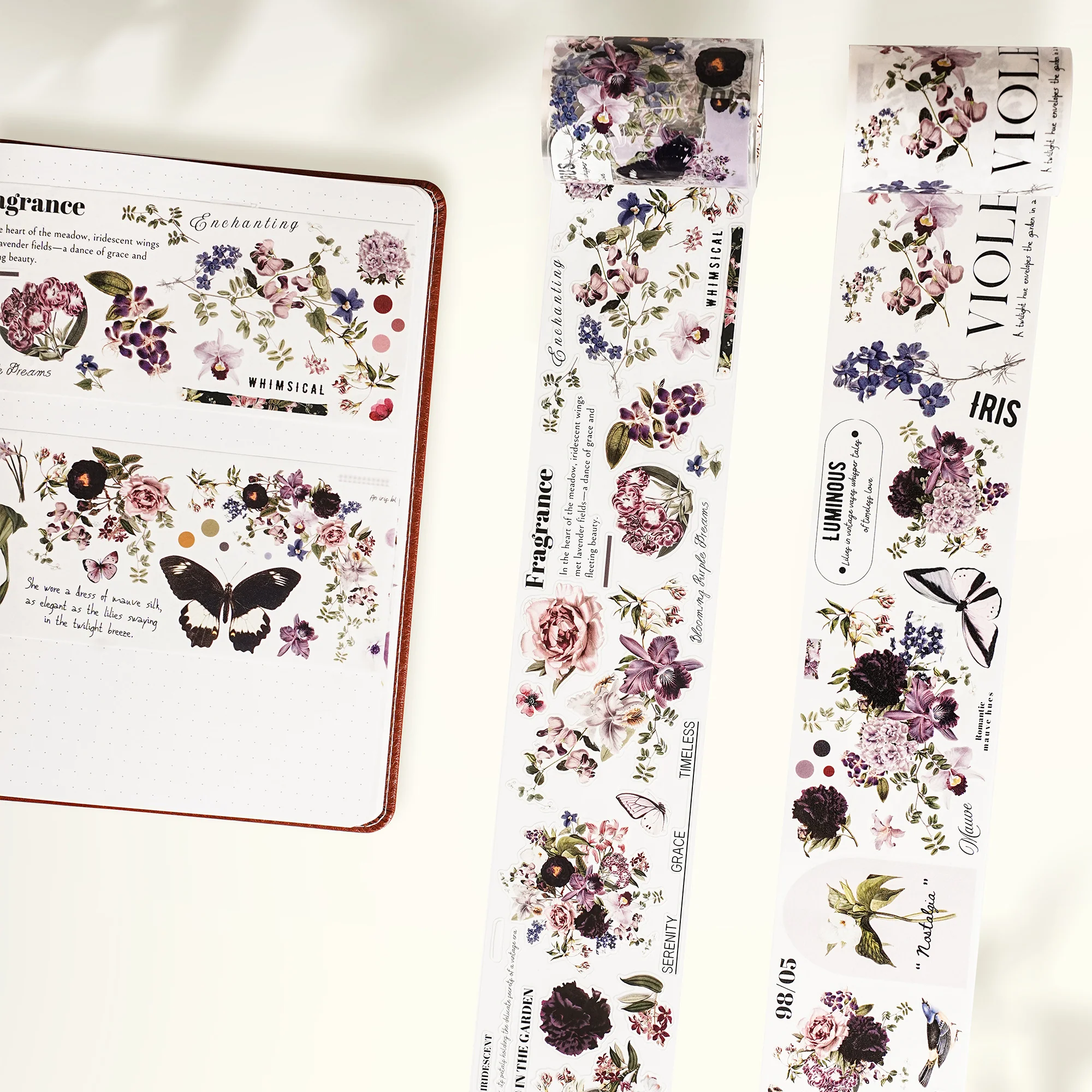 Pre-cut Violet Veil Wide Washi/PET Tape - Image 3