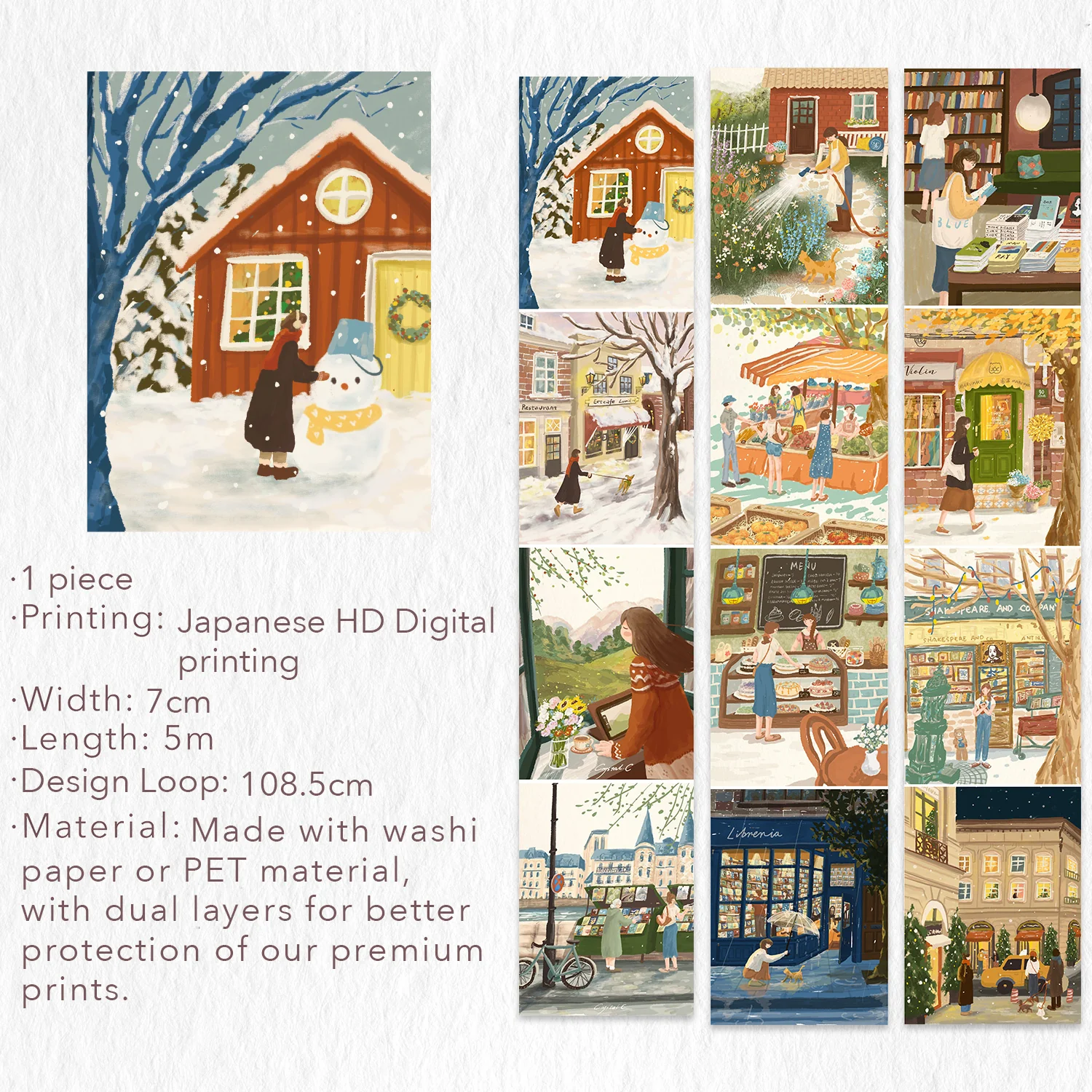 Season's Passing Wide Washi/PET Tape - Image 8