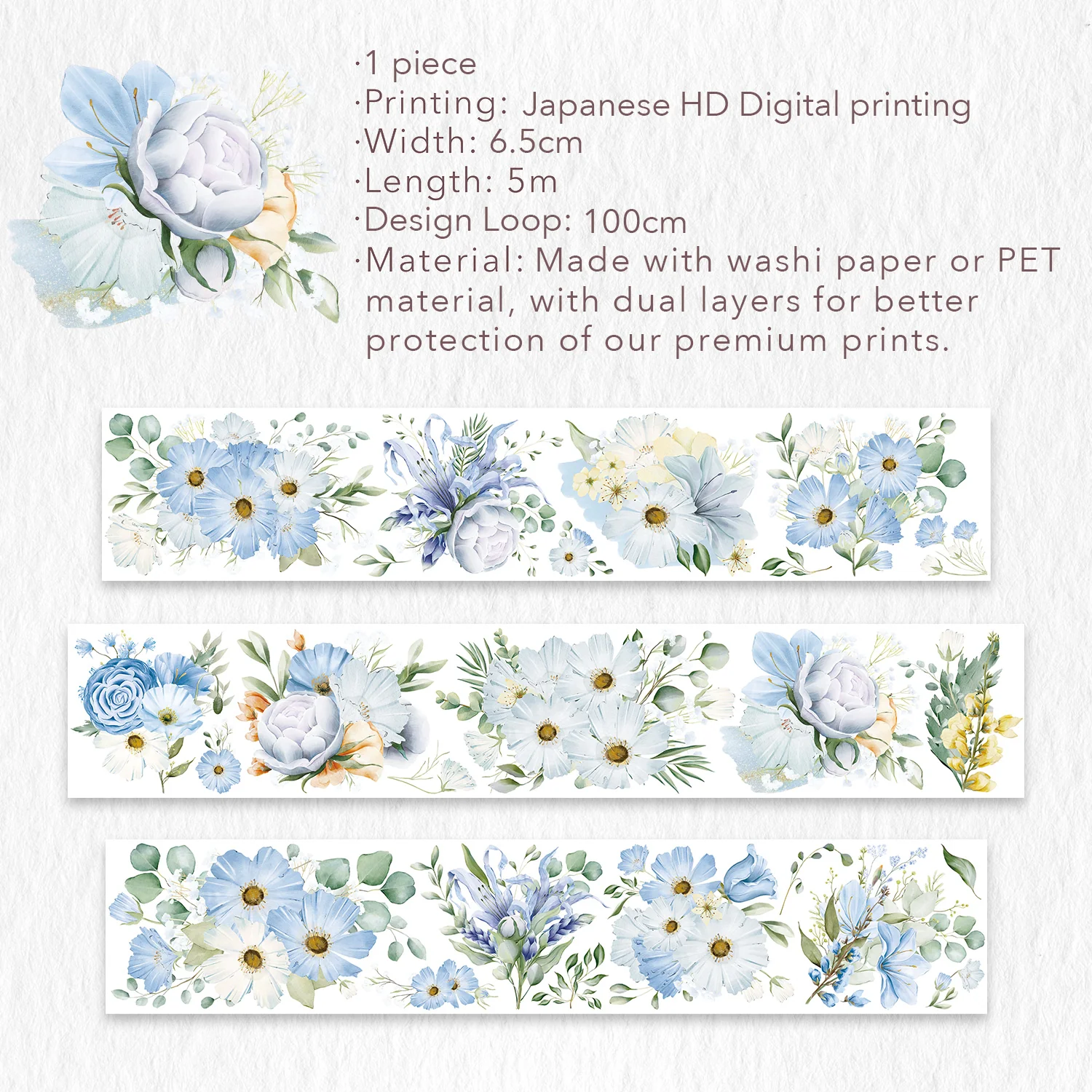 Serene Wide Washi/PET Tape - Image 10