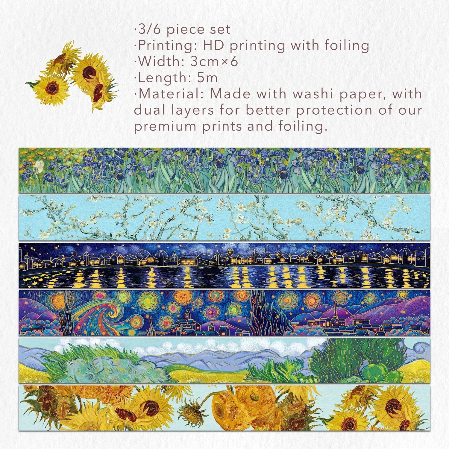 Van Gogh Washi Tape Set - Image 15