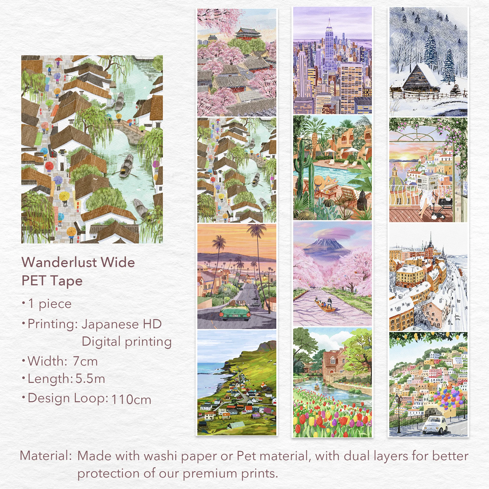 Wanderlust Wide Washi/PET Tape - Image 8